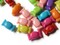 40 15.5mm Mixed Color Hard Candy Beads Rainbow Colored Plastic Beads